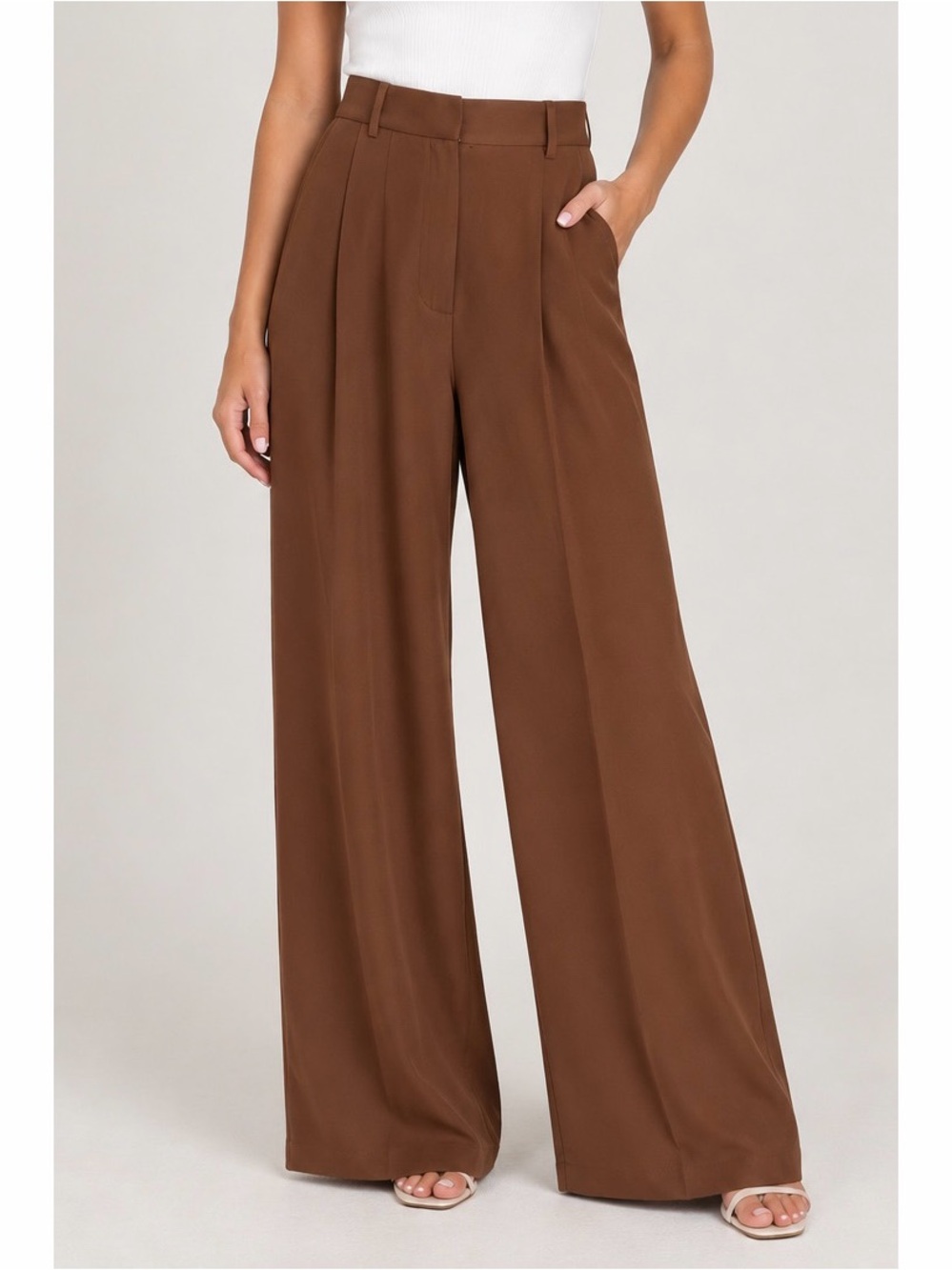Princess Polly Chocolate Wide Leg Pants